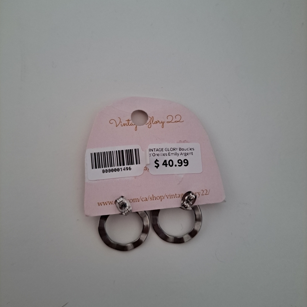 🇨🇦 Vintage Glory 22 Emily Earrings – Silver Statement Studs - Picture 4 of 5